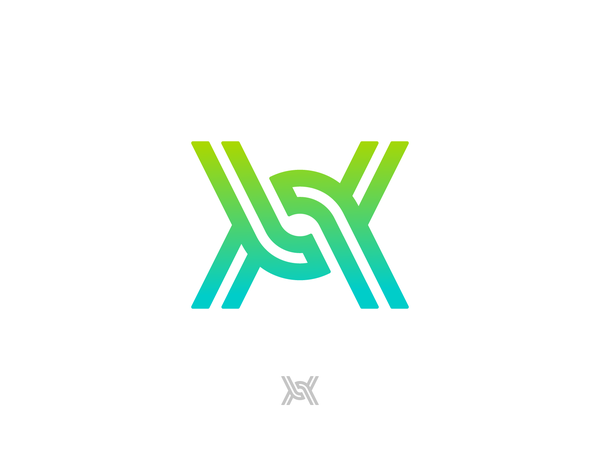 X chain Ambigram branding abstract secure connect a letter startup amb-2.png