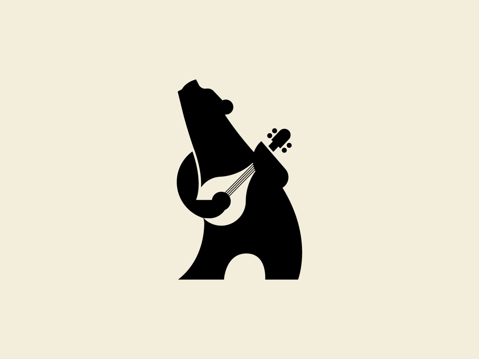 happy bear negative space music playing madolin bear illustration mark.jpg