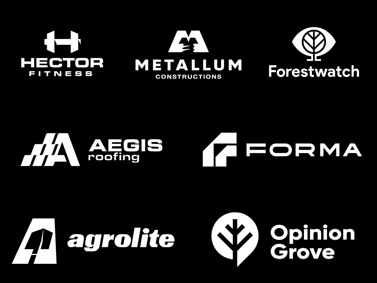 Logo collection fitness screw eye tree f a h m logo design design vect.jpg