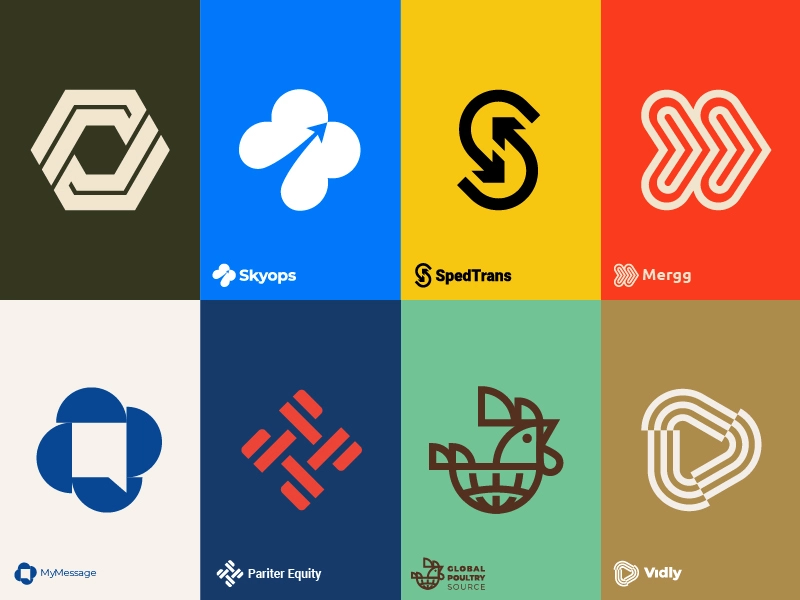 logo selection play chicken p chat hexagon cloud arrow bird icon monog.webp