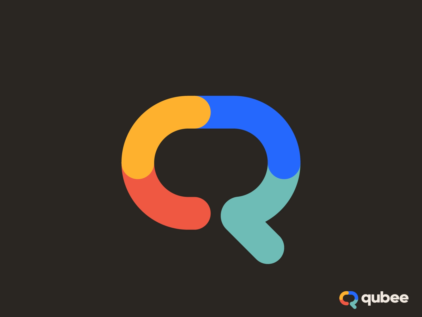 Qubee social speech speech bubble tv q icon monogram letter mark brand.webp