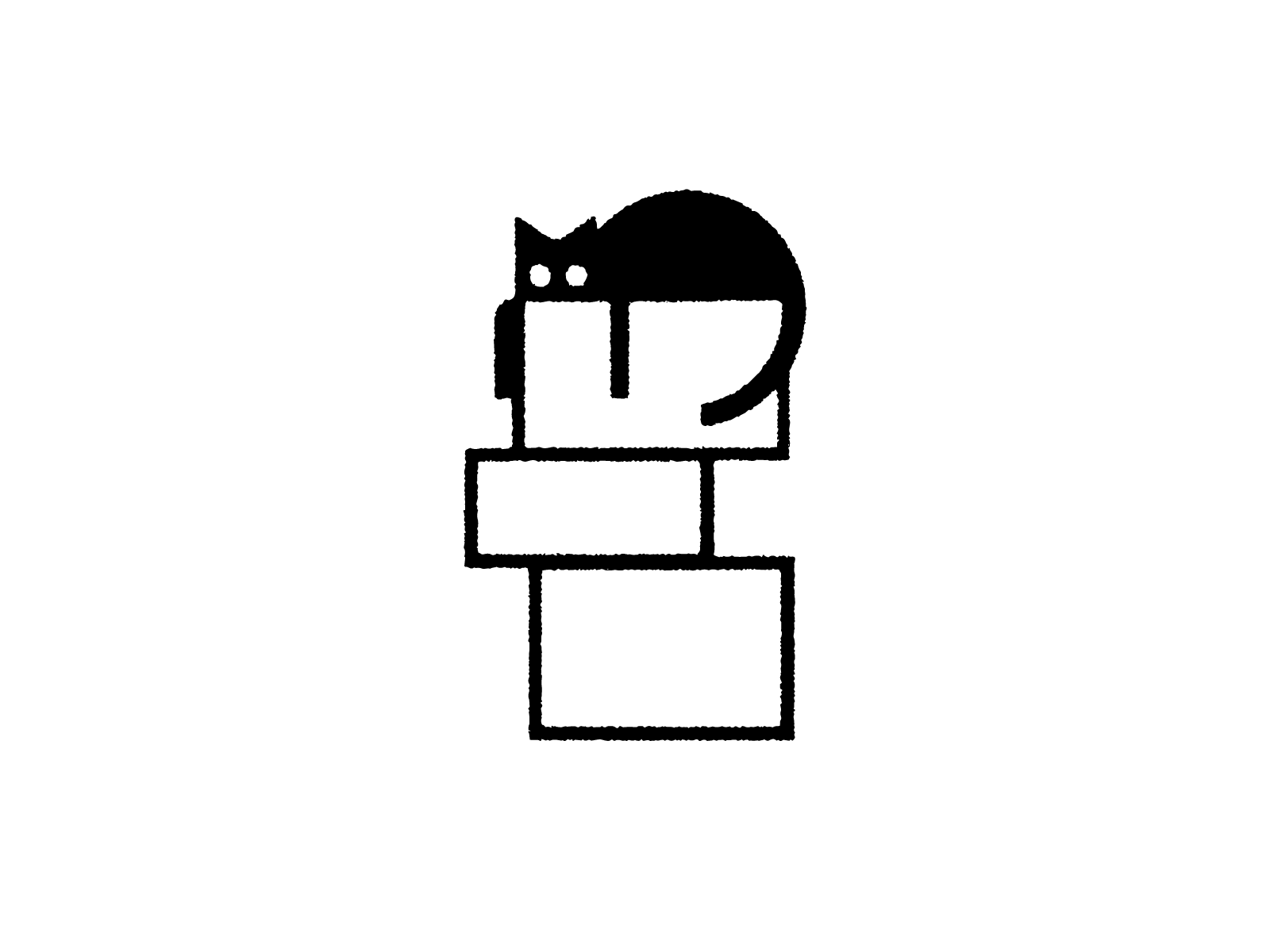 Black Cat 2 drawing illutration box pet animal feline cat black.png