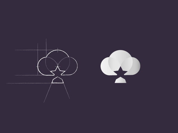 Cloud Star cloud star logo icon circle shape gradient outline prize aw.png