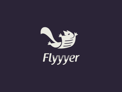 Flyyyer fly flyer squirrel animal logo cute paper tail stevan sky.png