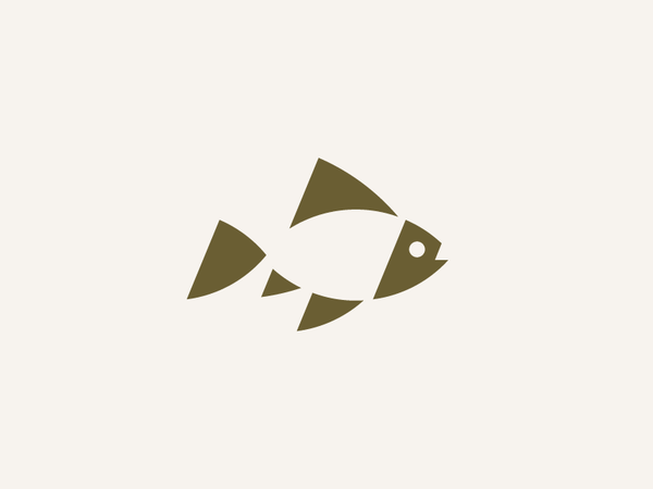 Gold Fish swim animal space negative fin logo water fish gold.png