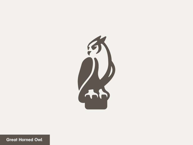 Great Horned Owl  824 icon logo forest animal bird owl horned great.png