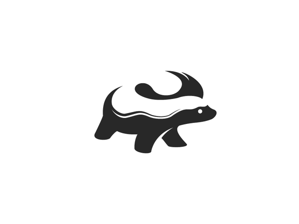 Honey Badger logo space negative animal badger honey.png