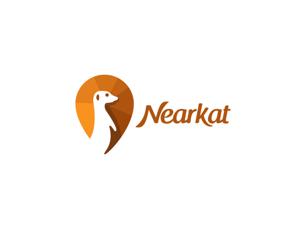 Nearkat meerkat animal pin place app logo shape point.png
