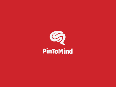 Pin To Mind pin point mind brain speech bubble talk memory note logo s.png