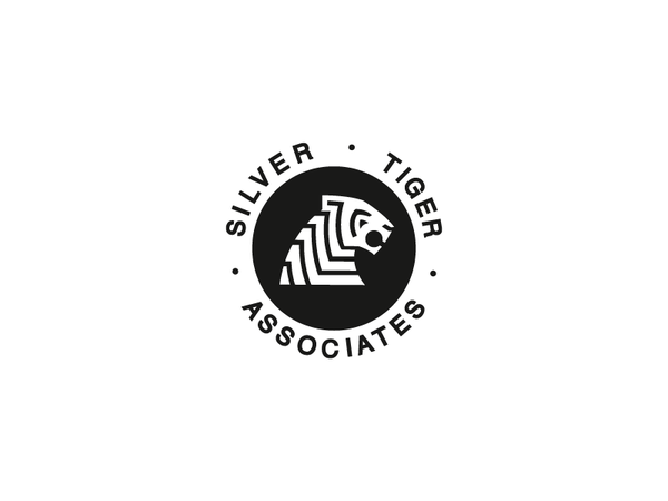 Silver Tiger stripes animal circle space negative logo tiger silver.png