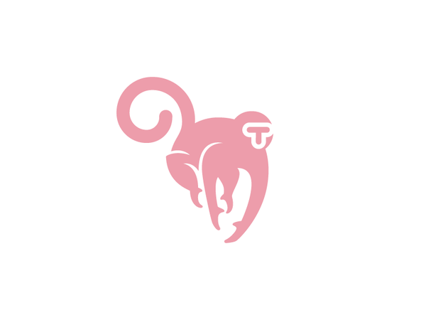T - monkey ape space negative logo animal t monkey.png