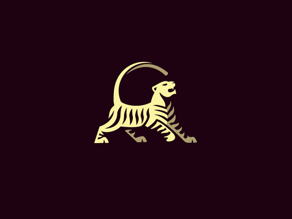 Tiger 1 tiger stripe animal shadow jungle software logo symbol.png