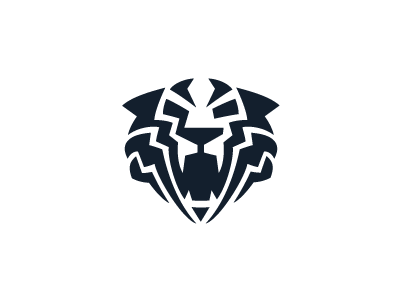 Tiger Head tiger head animal logo negative space jungle beast.png