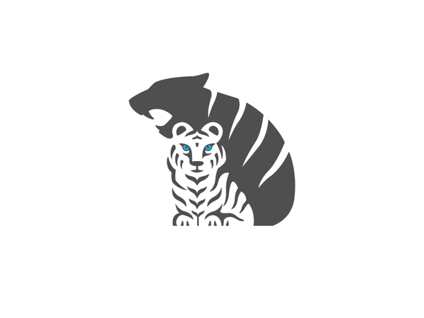 Tiger Shadow Vector illustration space negative logo animal shadow tig.png