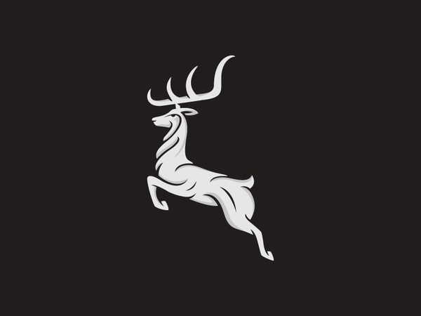Trail Crest crest deer animal wood nature buck horn emblem white negat.jpg