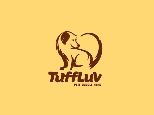 Tuff Luv dog animal pet cute heart logo icon negative space.png
