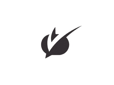 V v letter check mark speech bubble symbol logo simple negative space.jpg