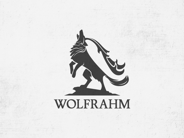 Wolfrahm1 wolf dog animal moon night horn buck deer logo stand.png