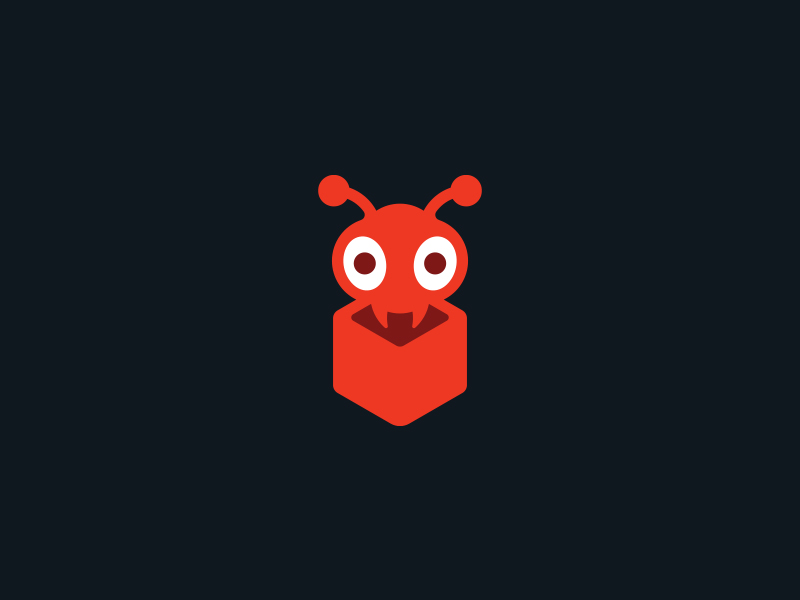 Antbox branding logo design logo insect cube box ant.webp