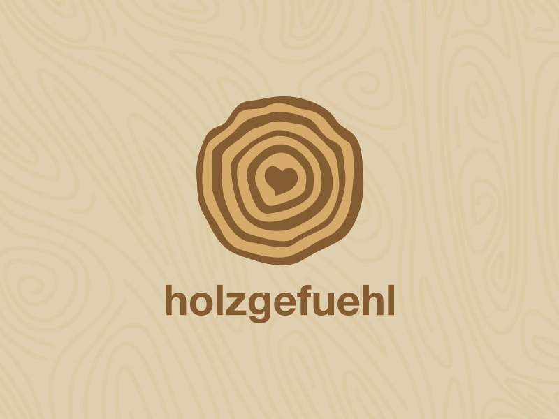 Holzgefuehl wood heart love wooden logo logorado logo design.webp