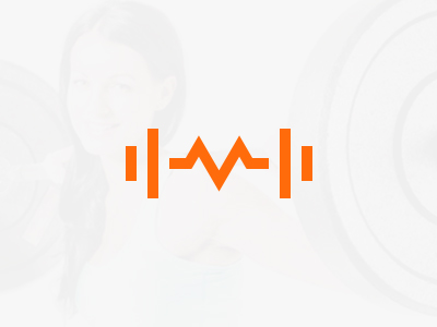 Huba Method logo simple minimal icon hm barbell fitness logo design ca.webp