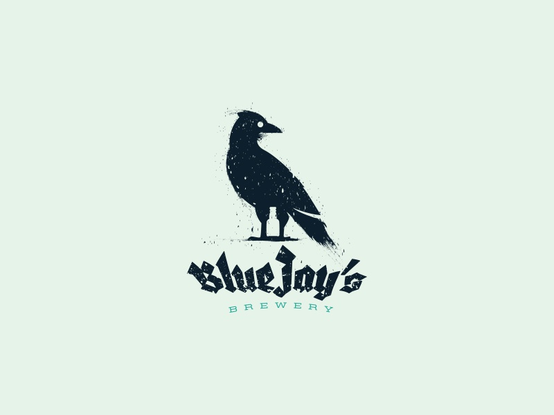 BlueJays Brewery Logo Design wild animal bird bottle brewery brew blue.jpg