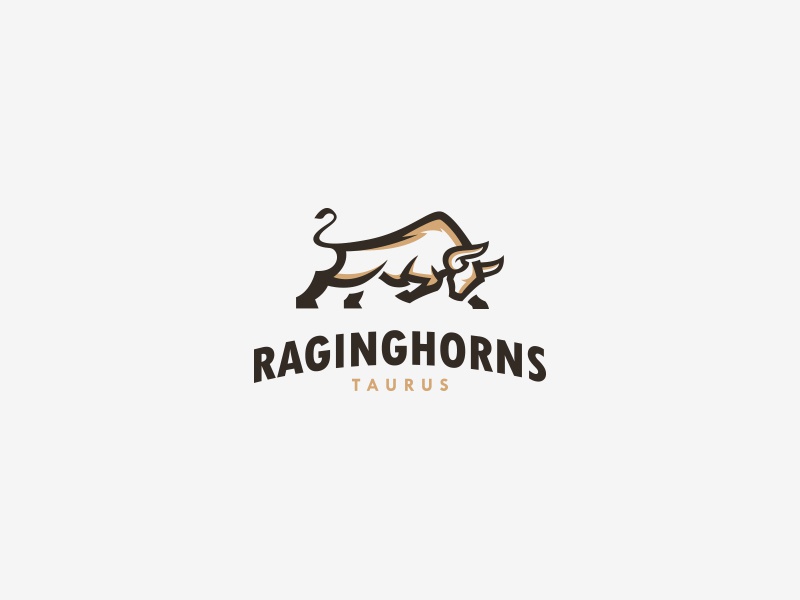 Bull Raging Horns Taurus Logo cajva identity branding emblem mark logo.jpg