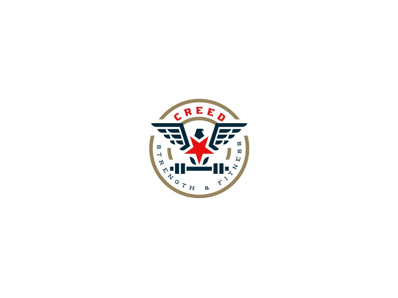 Creed Strenghts And Fitness Logo Proposal branding eagle logo gym fitn.jpg
