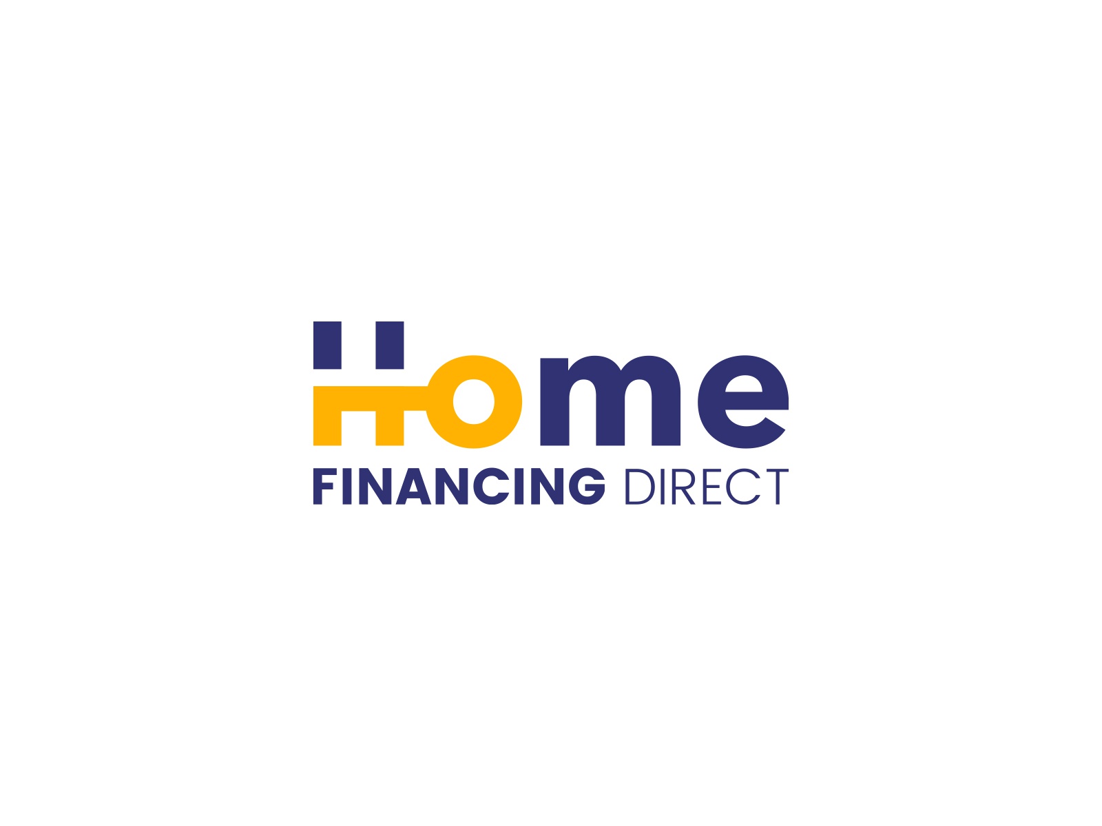 Home Financing Direct Logo Design real estate logo design blue yellow.jpg