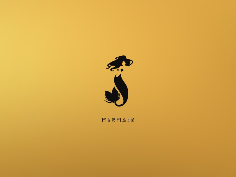 Mermaid Mythical Logos identity branding logo mark emblem cajva logos.jpg