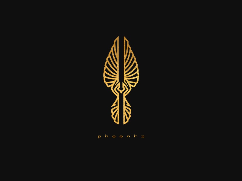 Phoenix Mythical Logos mythical life reborn sun ash cajva branding ide.jpg