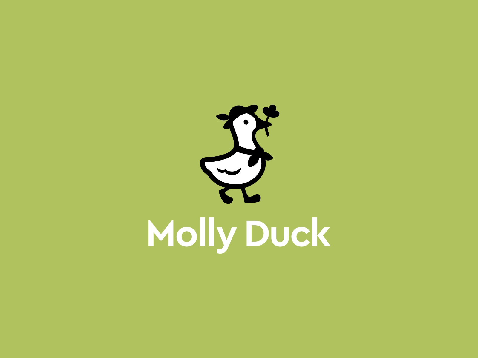 Molly Duck duck logo bird flower duck branding design mascot illustrat.jpg