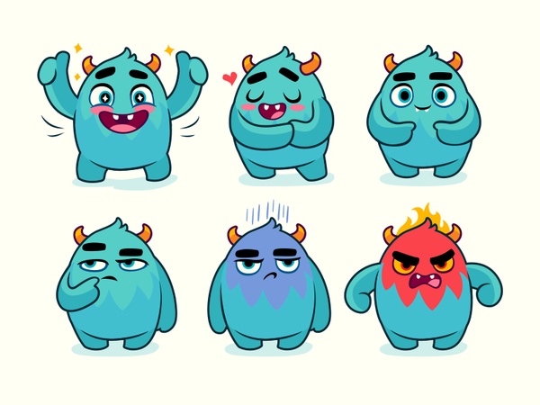 Monster emoji character angry happy emoji stickers monster.png