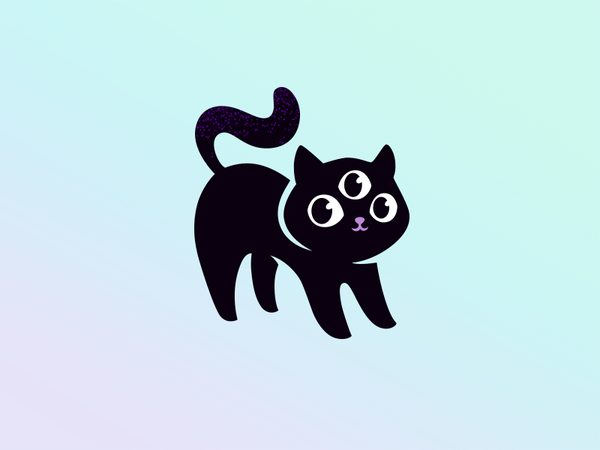 Mystic Cat mascot magic icon cat mystic character illustration cute lo.png