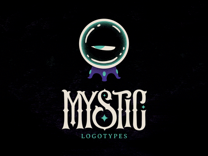 Mystic Logotypes heart eye glass ball supernatural paranormal mystery.gif