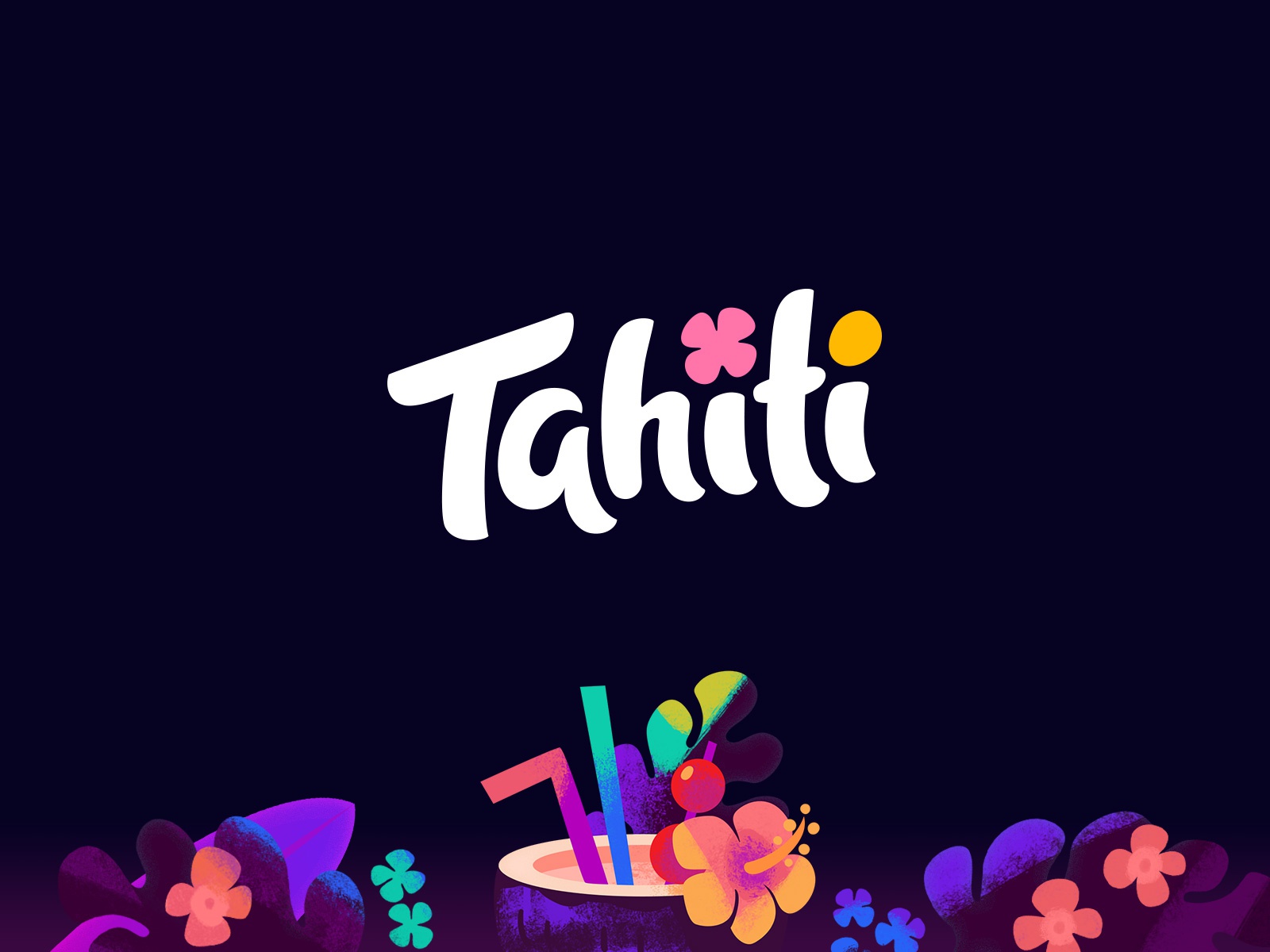 Tahiti lettering tropical palms cocktail game illustration design bran.jpg