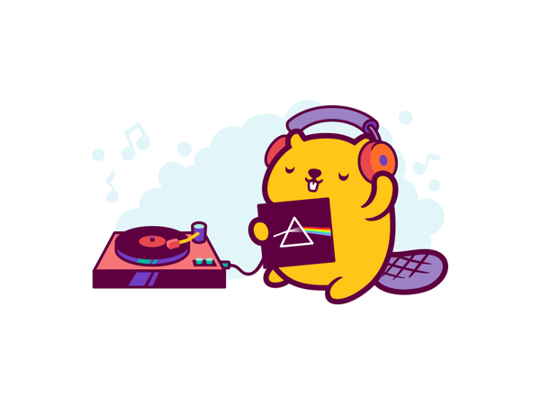 Tali Music music stickers amazon alexa tali beaver mascot logo cute ch.png