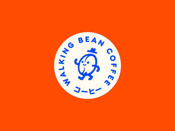 Walking Bean coffee bean branding identity brand coffee mascot cute ch.png