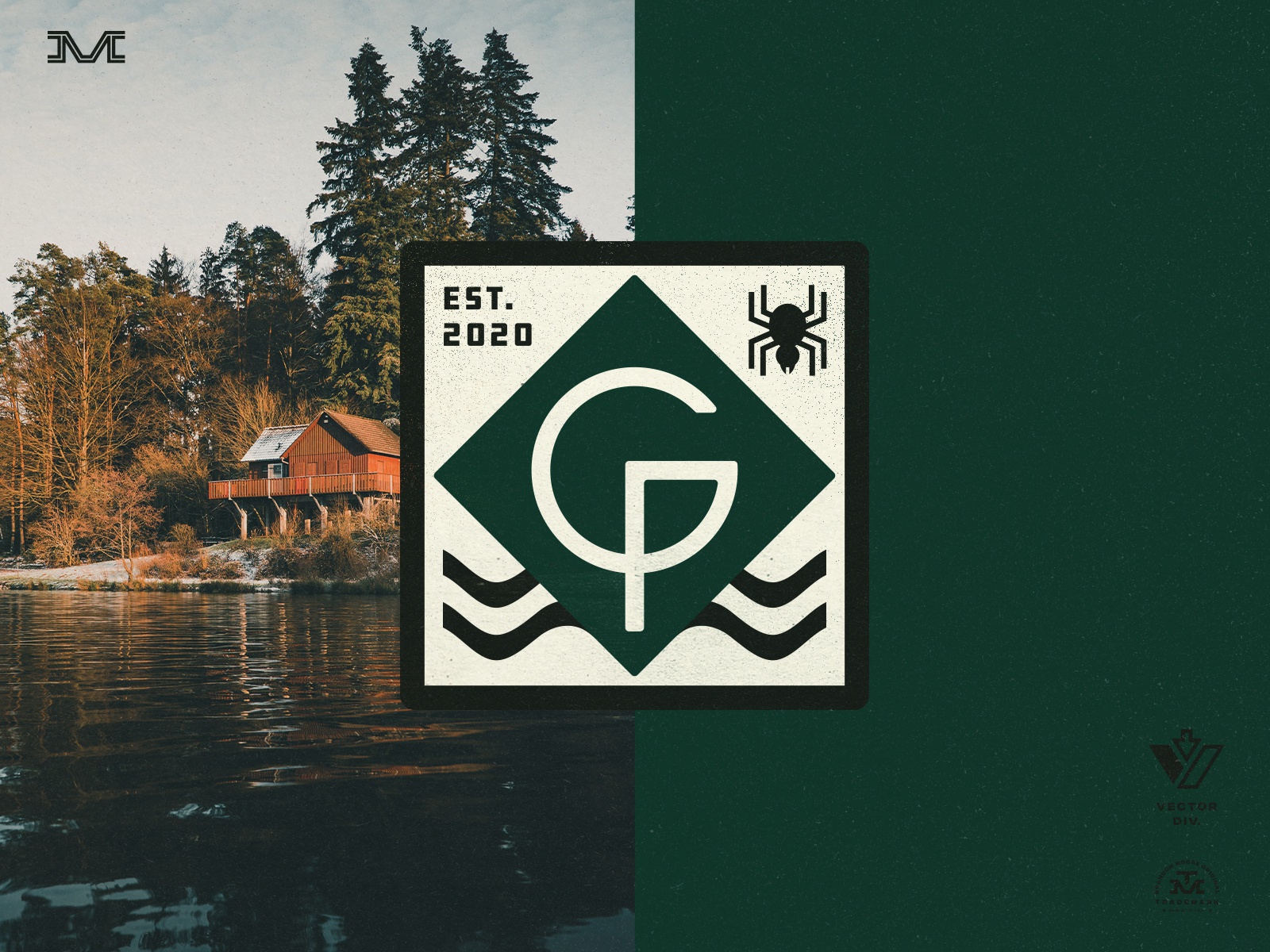 Garf Point michigan lake cottage logo design badge vintage branding lo.jpg
