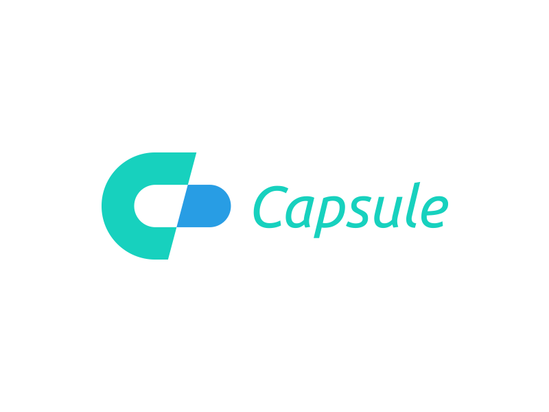 Capsule medical monogram logo initial pharmacy capsule.png