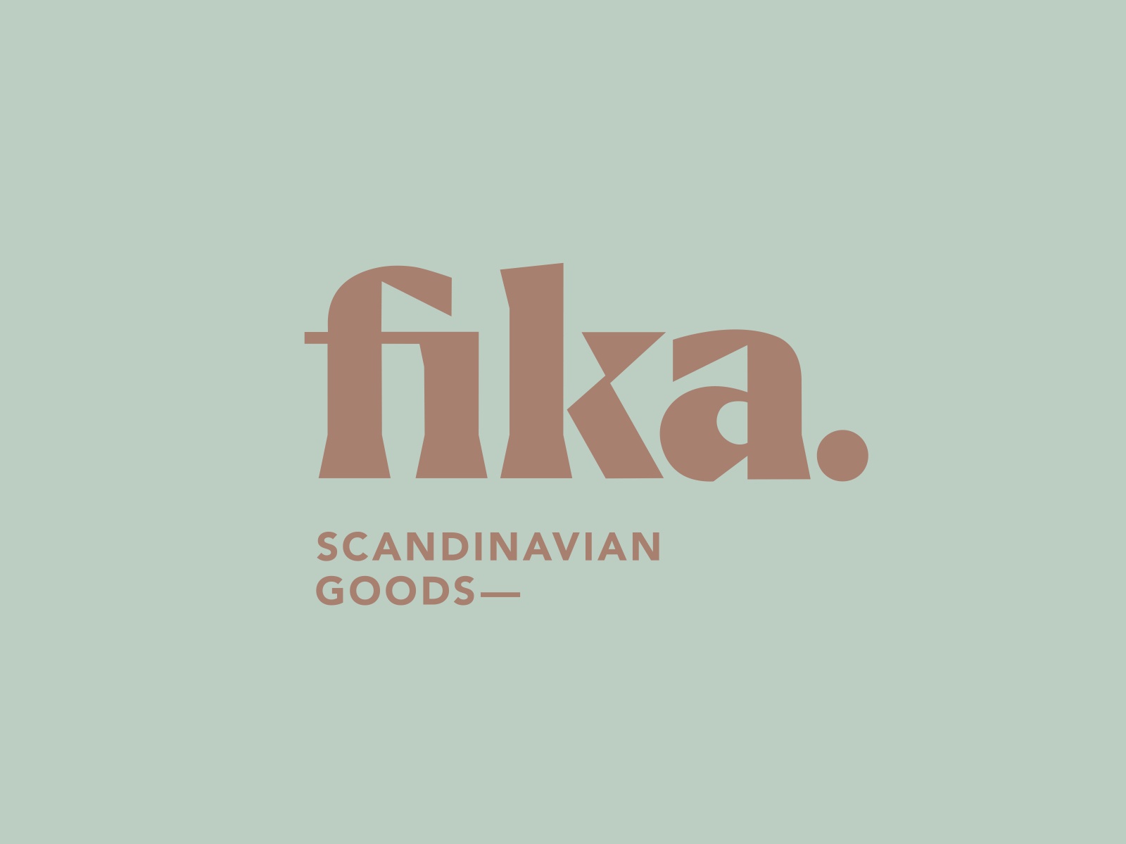 Fika Logo ligatures modern geometric display font serif wordmark goods.jpg