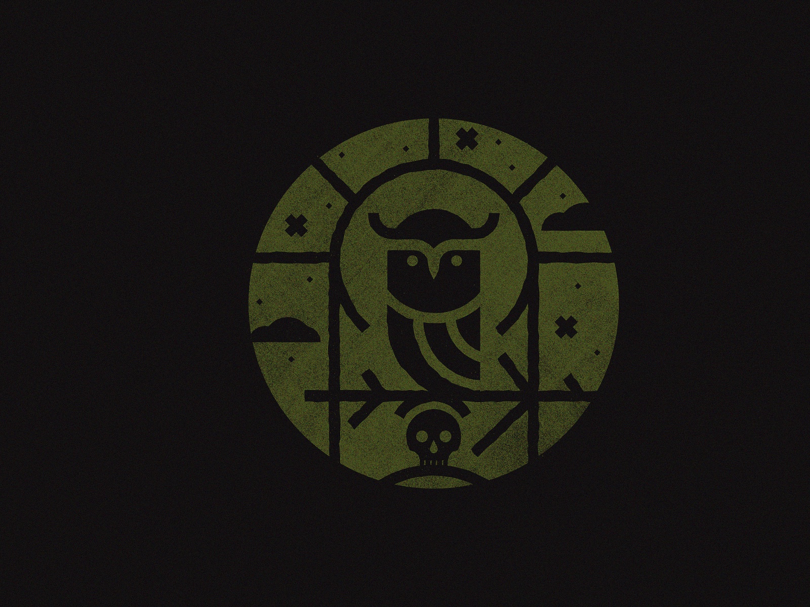 Night of the Owl circle weekly warm-up simple skull tree branch textur.jpg