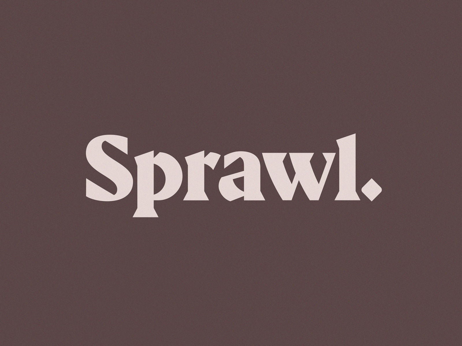 Sprawl Wordmark lettering brand logotype w p serif sharp geometic cust.jpg