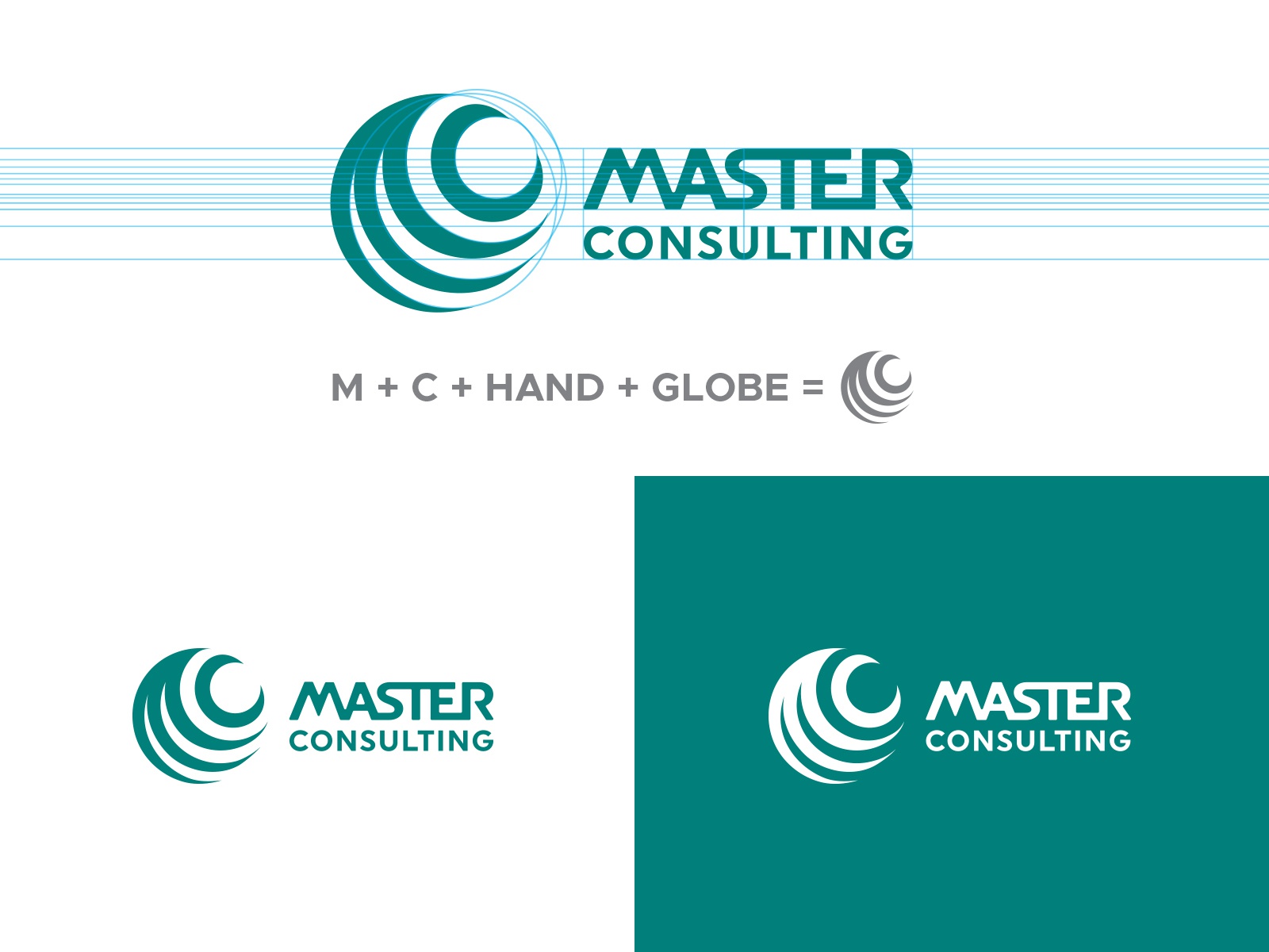 MASTER CONSULTING logo identity branding identity earth globe hand dev.jpg