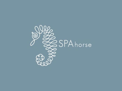 Spahorse Peter Vasvari spa horse seahorse animal white blue line seafo.jpg