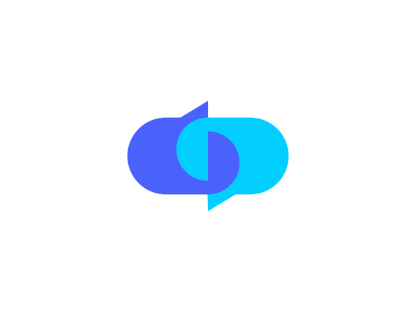 Chat + Connect chat icon chat logo blue logo logo design logo icon blu.png