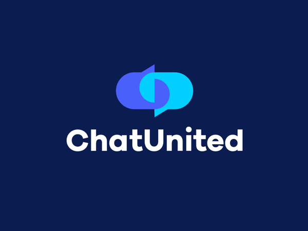ChatUnited chat connect connection together blue logo icon logo design.png