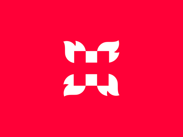 HOT! flame creative h logo h hot logotype colorful logo icon clever lo.png