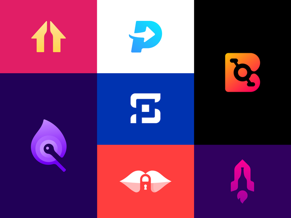 Negative Space Logos III clever illustration creative logotype colorfu.png