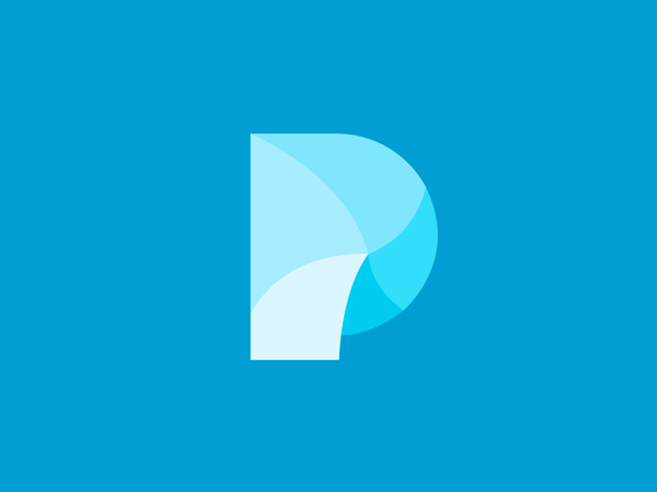 P Swirl leo logos smart logos icon p blue graphic design p icon logoty.png